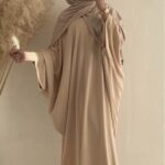 Plain butterfly abaya