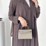 Mauve Coat Abaya