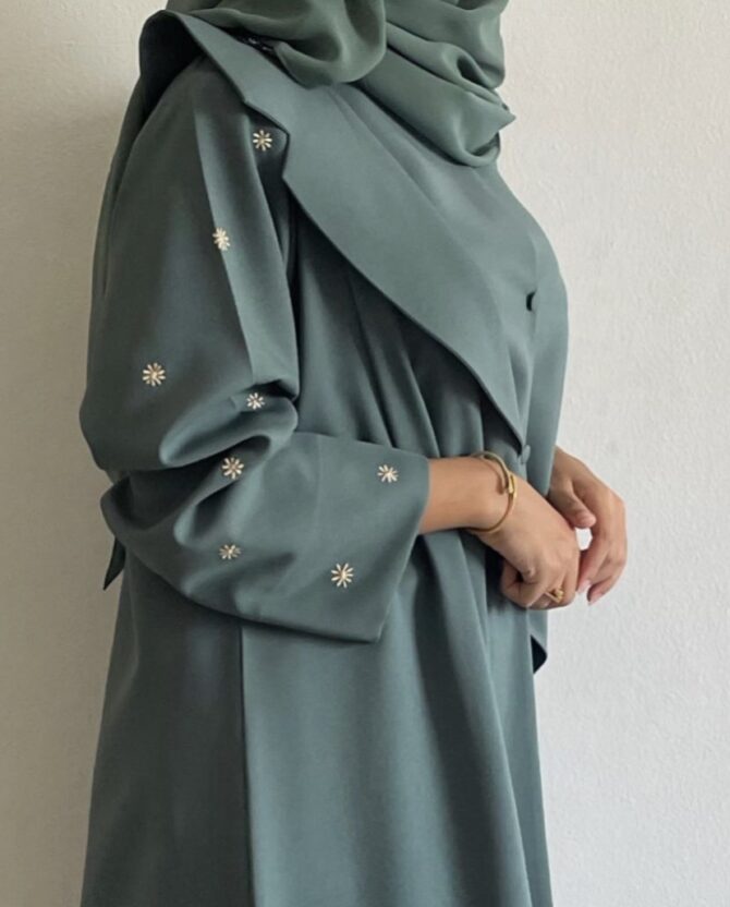 Mineral Green Coat Abaya