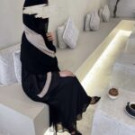 Stripe elegance abaya