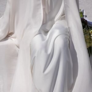 White shimmer Abaya