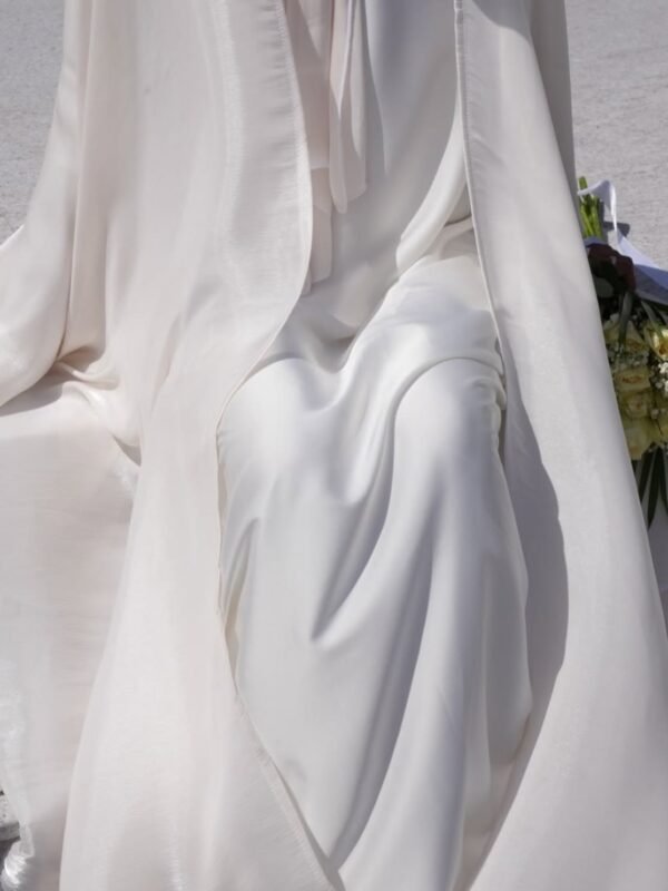 White shimmer Abaya